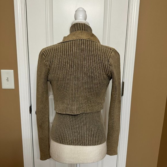 Fever 2 Piece Set Turtleneck Sweater and Jacket - Picture 2 of 13